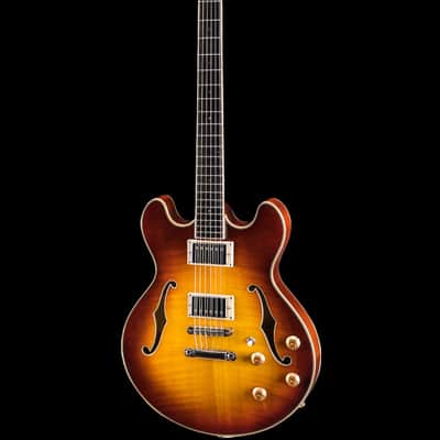 Eastman T185MX-GB Thinline Hollowbody Goldburst Electric Guitar image 1