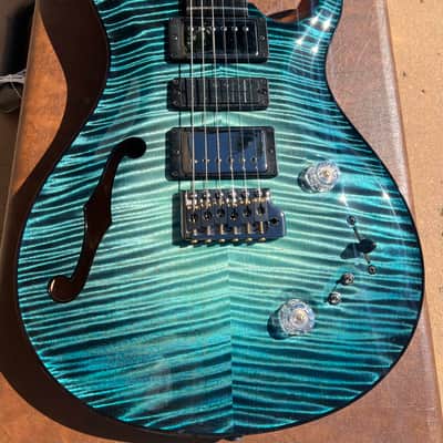 PRS Paul Reed Smith Private Stock #9021 Special Semi-Hollow F-Hole Macassar Ebony - Sub Zero Glow 2021 image 1