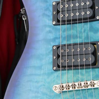 Dean Vendetta 4.0 Translucent Blue Quilted Top Guitar John Petrucci Liquifier Dimarzio Pickups! image 6