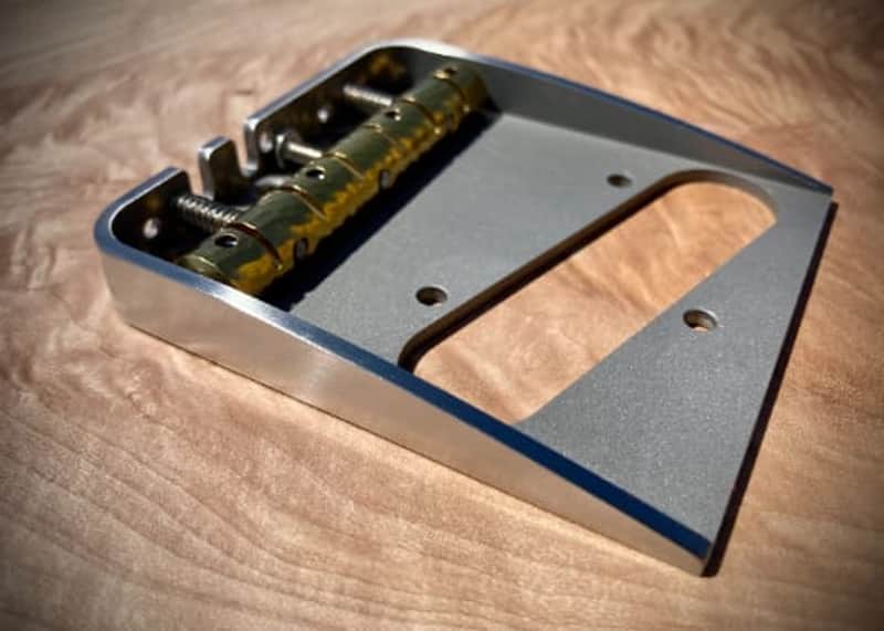 Van Dyke-Harms B/G Bender Telecaster Bridge & Monolithic Saddle Combo 2023 - Stainless Steel image 1