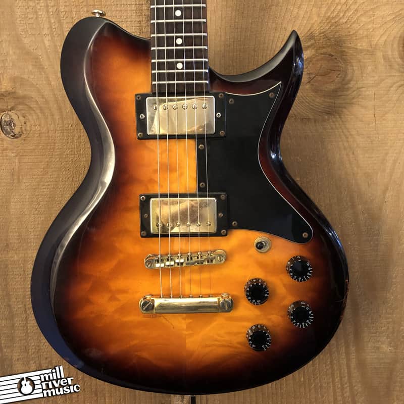 Washburn WI-64DL Idol Singlecut Electric Guitar Quilt Top Tobacco