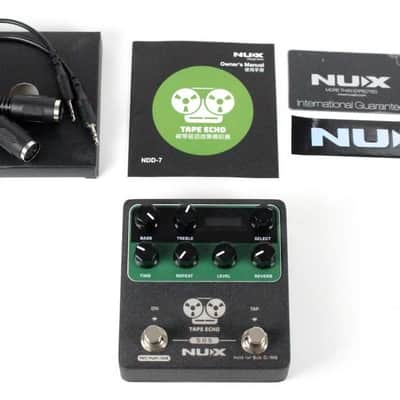 MINT NuX NDD-7 Tape Echo Black/Green w/Original BOX & Owners Manual image 2