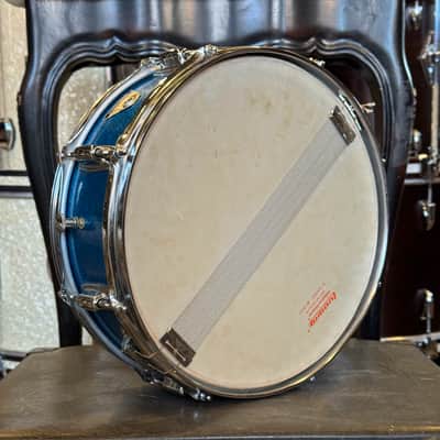 VINTAGE 1970's Ludwig 5x14 Standard Snare Drum in Blue Sparkle image 6