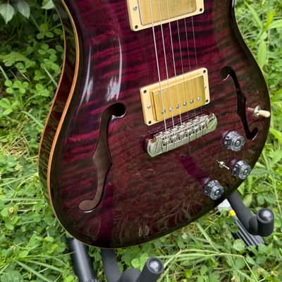 PRS 25th Anniversary Hollowbody II 10 Top Piezo in Purple Iris with Anniversary Case image 1