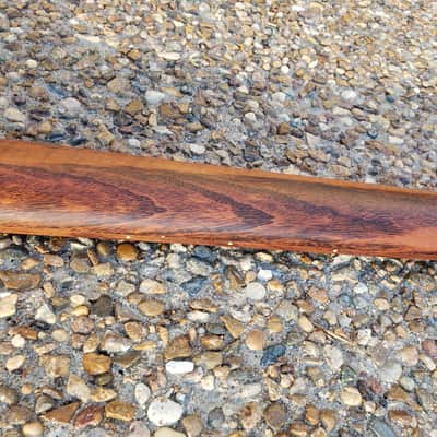 Warmoth Strat Neck, Partly Loaded, Rare Flamed Goncalo Alves, Stainless Frets, Floyd Rose Nut image 16
