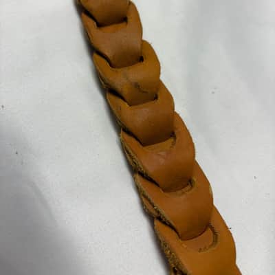 LM Glove LEATHER Weave Links MANDOLIN Strap Orange/Brown - FIRE SALE image 8