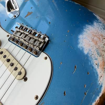 2025 Fender Custom Shop Stratocaster Pro SR25 Super Heavy Relic - Aged Lake Placid Blue image 13
