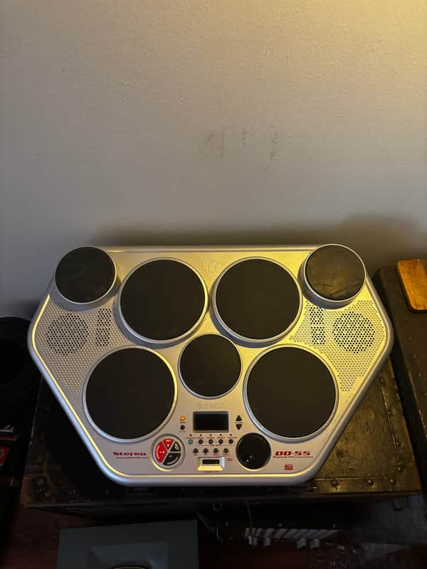 Yamaha DD-55 7-Pad Tabletop Electronic Drum Set 2001 - Silver image 1