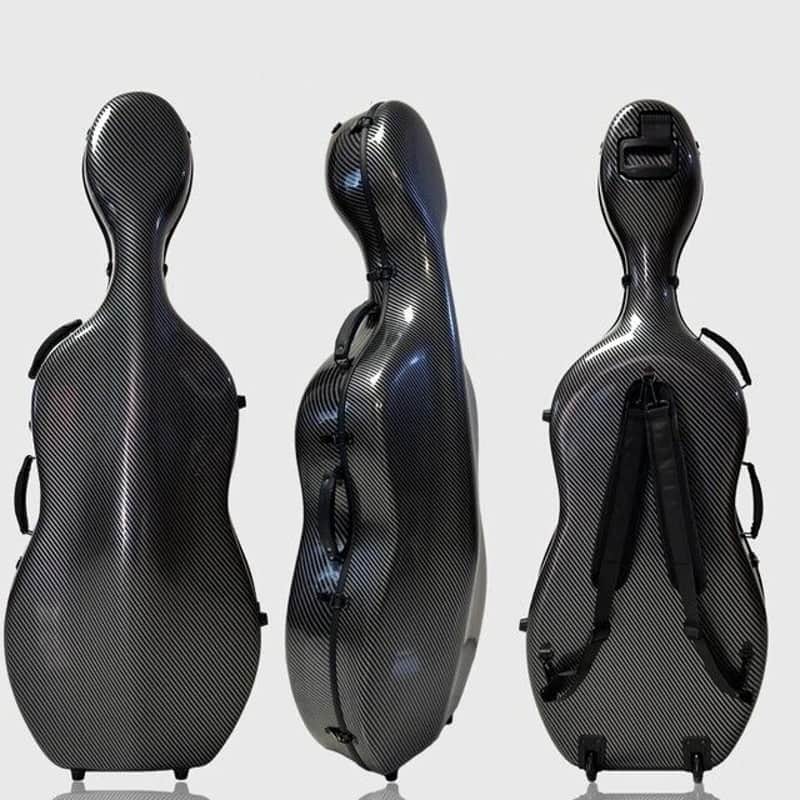 4/4 Cello Case Carbon Fiber Cello Box Carry for black strip,free shipping image 1
