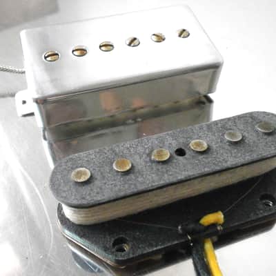 Q pickups Relic/Aged Tele bridge / hum sized P90 SET Telecaster Fits Fender Custom image 5