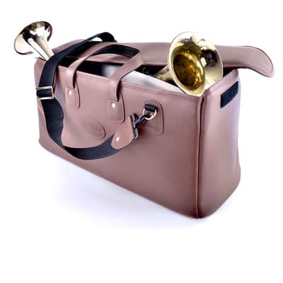 Trumpet Gig Bag - Double Trumpet or Trumpet/Flugelhorn - Leather - Glenn Cronkhite image 2