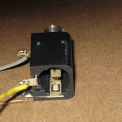 2 lite use genuine Boss INPUT jacks (for compact sized pedals) +nuts,washers,wires (+3 extra wires & 2 zip ties) BOTH jacks have brown,gray,yellow wires attached, work fine, from 2000s (can be used on most other year Boss pedals) NO: pedal(s), other parts image 8