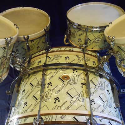 Ludwig and Ludwig Top Hat and Cane, Swing Sensation,  1940s Original Drum Set image 6