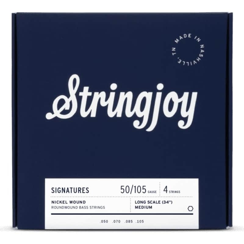 Stringjoy Signatures SJ-NBA50105LS Medium Gauge Long Scale Nickel Wound Bass Strings (50-105) image 1