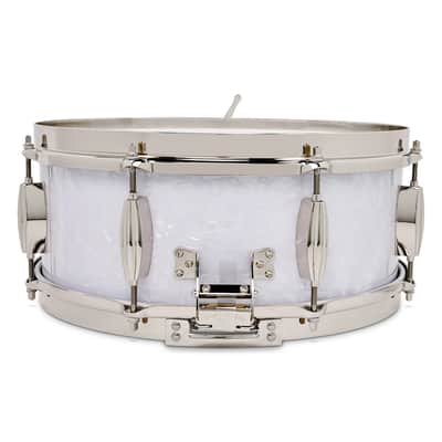 Slingerland 5.5x14" Radio King Solid Maple Snare Drum, White Marine Pearl, Nickel HW image 4
