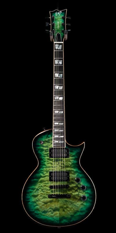 ESP USA Eclipse - Dark Lime Sunburst image 1