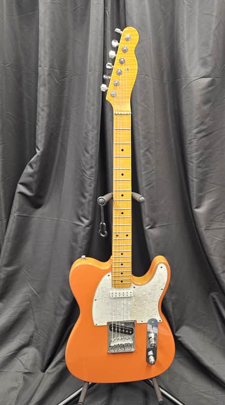 Partscaster Telecaster - Orange w/ Flame Maple Neck