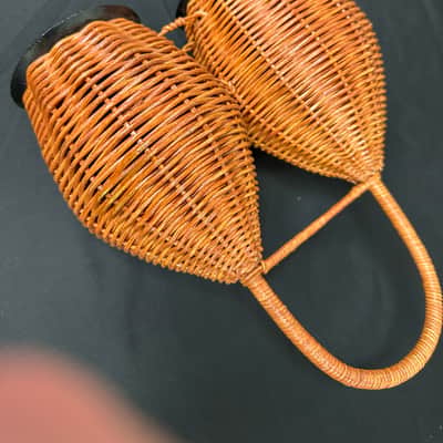 Toca Double Caxixi, LARGE, Rattan, Dual Pod with Hard Bottoms - NEW image 3