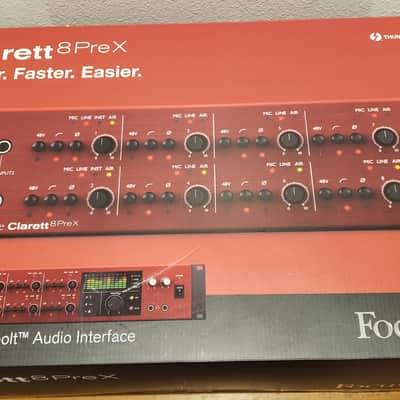 Focusrite Clarett 8Pre X Thunderbolt Audio Interface 2010s - Red image 7