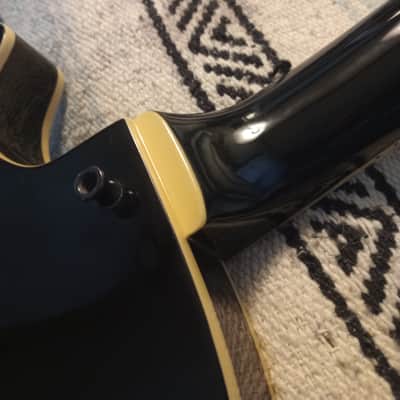 D'Angelico Premier SS Semi-Hollow Single Cutaway with Stop-Bar Tailpiece, No F Holes 2010s - Black image 8