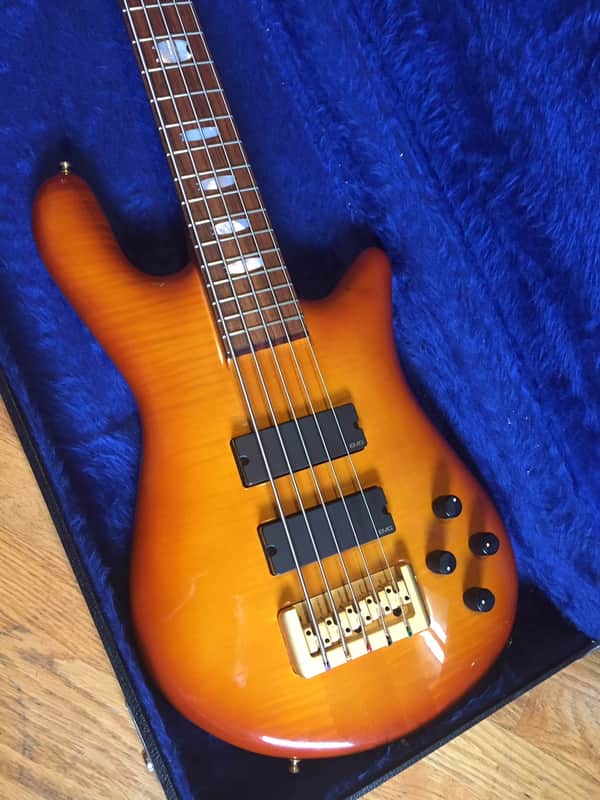 Early version Spector Euro 5 LX bass guitar flamed maple 5 string made in Czech Republic Make Offer! image 1
