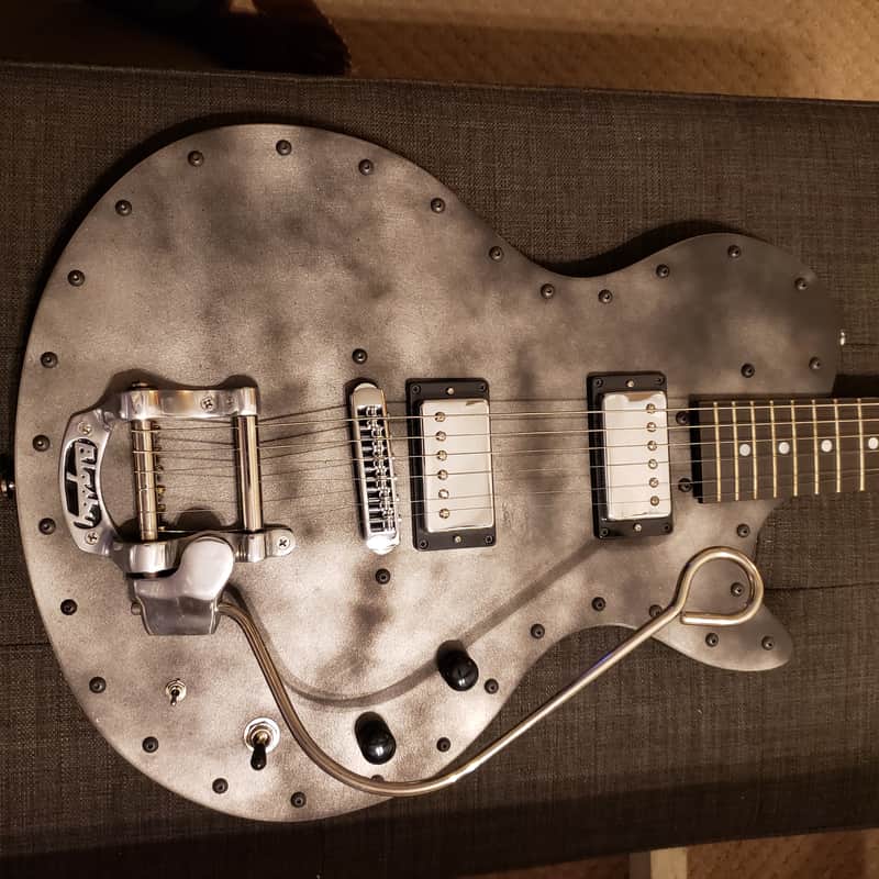 Fouke Single Cut Aluminum Hollow Body Bigsby 2000's image 1