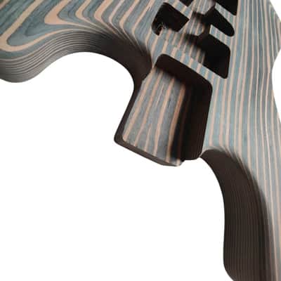 Zebra Wood Guitar Stratocaster Strat Style Body image 2