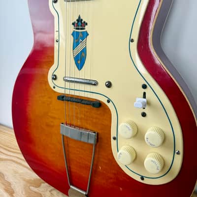 Silvertone 1382L Thin Twin Jimmy Reed 1950's - Cherry Sunburst image 6