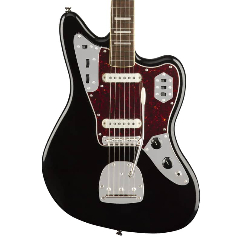 Squier Classic Vibe '70s Jaguar - Black w/ Laurel FB image 1