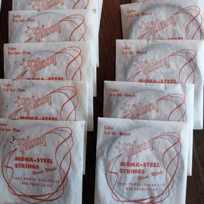 Gibson lot of 3 Vintage Orange box Electric Guitar Strings 1950s/60s imagen 2