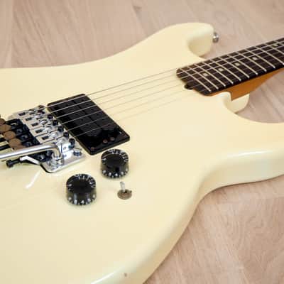 1984 Kramer USA Pacer Special Vintage Electric Guitar Creme w/ Floyd Rose, Case image 6