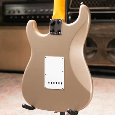 Fender American Vintage II 1965 Stratocaster, Round-Lam Rosewood Fingerboard - Shoreline Gold with Hardshell Case - Used image 2