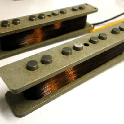 Q pickups Jazz Bass 70s set VINTAGE CORRECT 1970 - 1979 Fits Fender Jazz Bass CUSTOM SHOP Squire image 4
