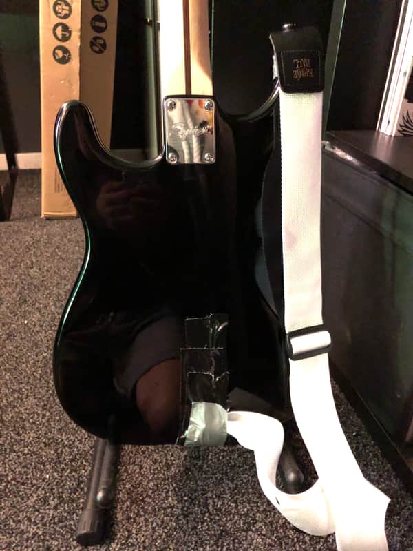 Squier Kurt Cobain Vandalism Stratocaster Replica 2019 Black | Reverb