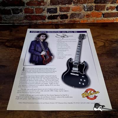 Gibson Ephemera - Tony Iommi Signature Les Paul SG Promo Sheet (1990s) image 3