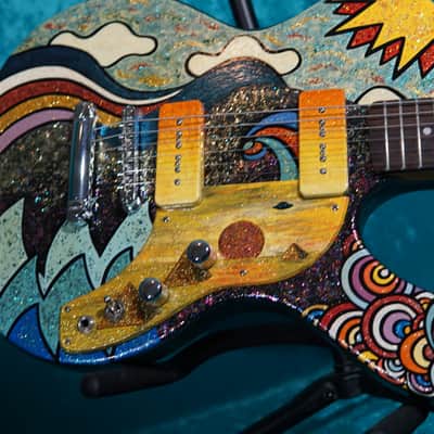 Super Wild Musicvox Spaceranger electric guitar 2002 Hand Painted image 1