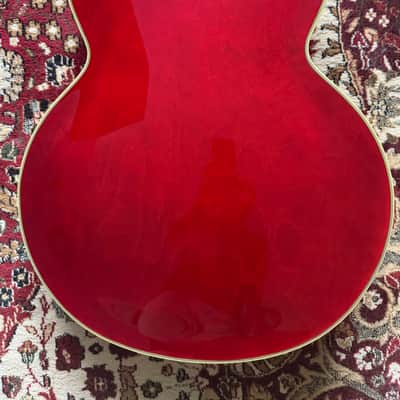 Broadway Hollowbody Left-Handed Electric Guitar – Wine Red w/ Bigsby, Grover Locking Tuners, Bone Nut + OHSC image 4