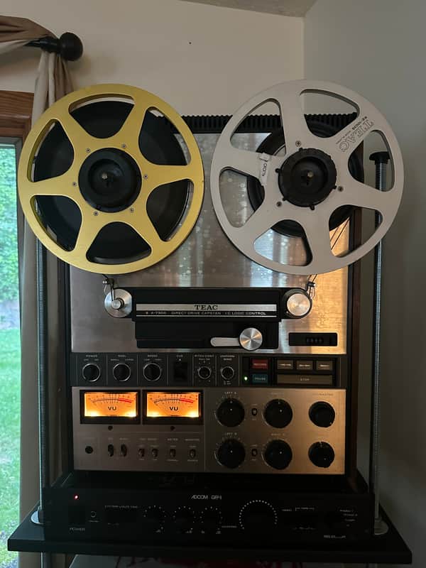 TEAC A-7300 2T 1/4" 2-Track Reel to Reel Tape Recorder 1970s - Silver image 1