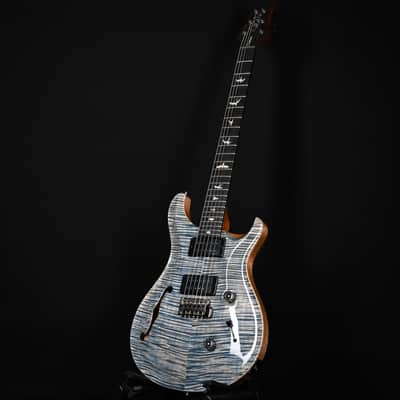 PRS Custom 24 Semi-Hollow w/ Artist Grade Flame Maple Top & Awabi Birds- Faded Indigo 2026 (0424438) image 12