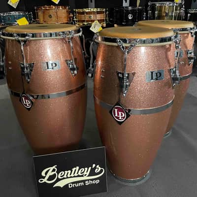 ~NEW~ LP Latin Percussion Martin Cohen Signature Quinto/Conga/Tumba Trio Set in Champagne Sparkle image 3