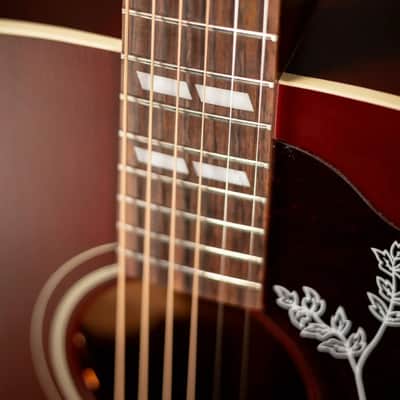Gibson Hummingbird Special Dreadnought Acoustic/Electric Guitar - Satin Wine Red with Gig Bag image 9