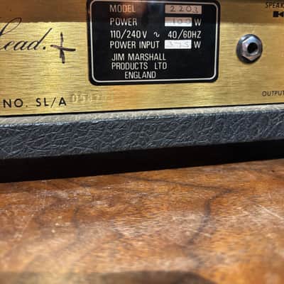 Marshall JMP 2203 Mk2 Master Model Lead 100-Watt Guitar Amp Head 1978 - Black image 8