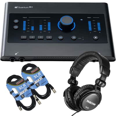 PreSonus Quantum ES 4 USB-C Audio Interface, Tascam TH02, (2) XLR Cables Bundle image 1