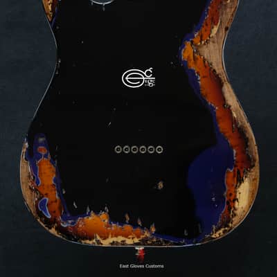 Fender Telecaster Midnight Blue/Sunburst Heavy Aged Relic by East Gloves Customs image 15