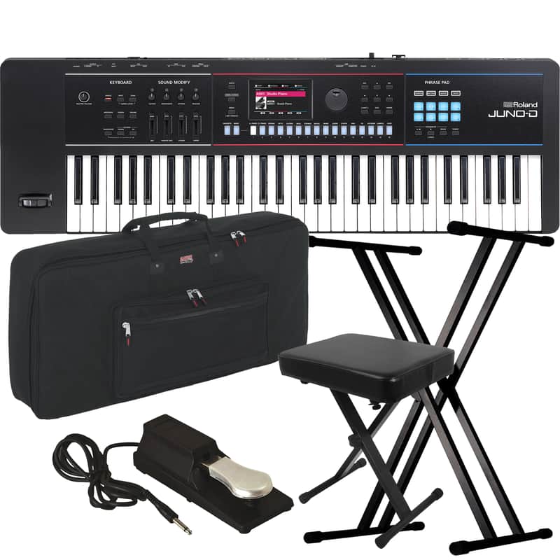 Roland Juno-D6 61-Key Synthesizer STAGE ESSENTIALS BUNDLE image 1