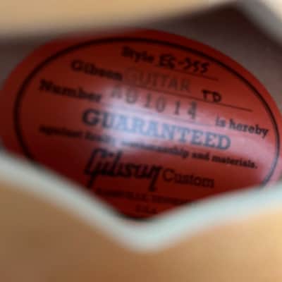 Gibson Custom Shop '59 ES-355 Reissue Stopbar 2020 - Present Vintage Natural VOS image 9