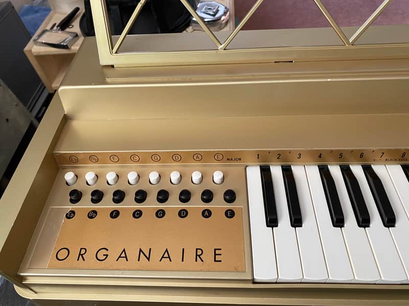 1960's Organaire chord organ 03 Gold | Reverb