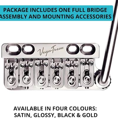 Open Box. Made in Spain! Vega-Trem VT1 2-Points Glossy Stratocaster Guitar Tremolo Bridge No Mods Easy Installation image 1