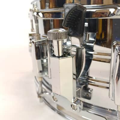 Pearl "Continental" 5.5x14" 10-Lug Steel Shell Snare Drum Vintage 70s +Muffler image 6