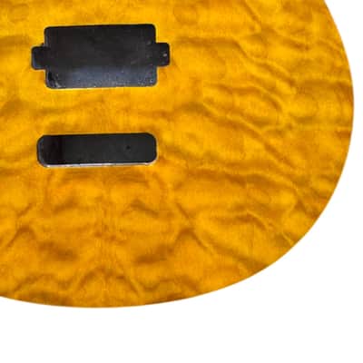 Yellow Tiger Maple Top Left Hand EVH Style Guitar Body image 3